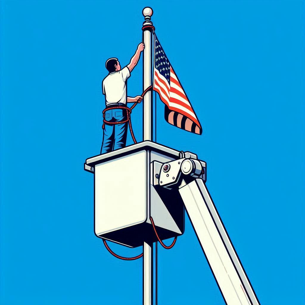 Flag and Flagpole Service Call