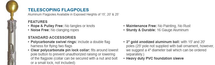 Telescoping Flagpoles