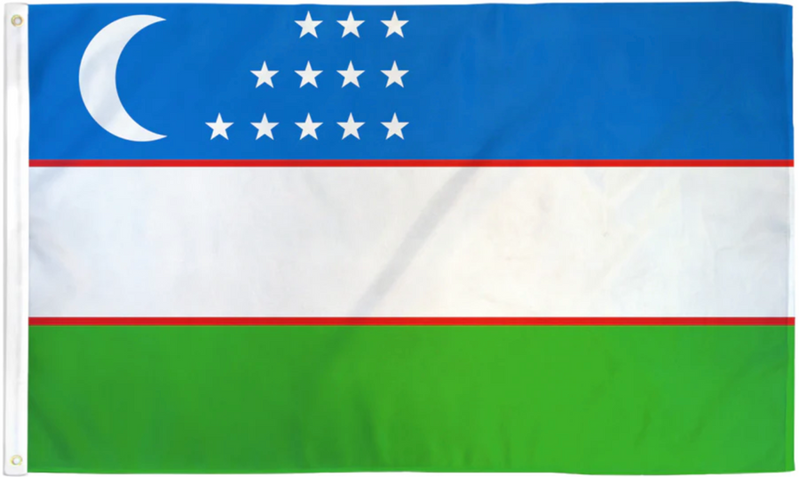 UZBEKISTAN NYLON FLAG (2X3' - 6X10')