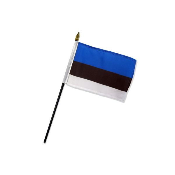 ESTONIA STICK FLAG 4X6"