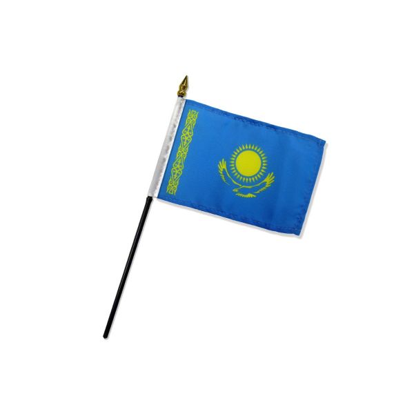 KAZAKHSTAN STICK FLAG 4X6"