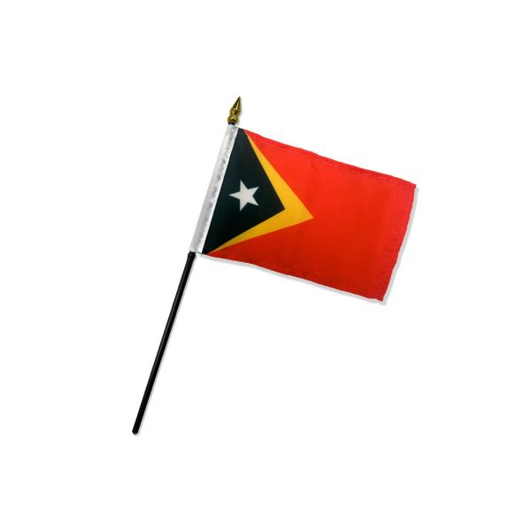EAST TIMOR STICK FLAG 4X6"