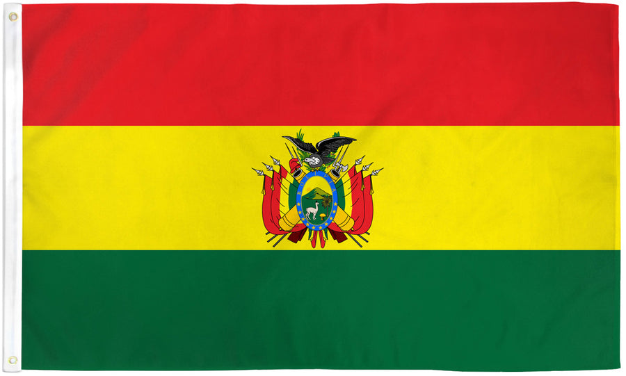BOLIVIA FLAG POLY 3X5'