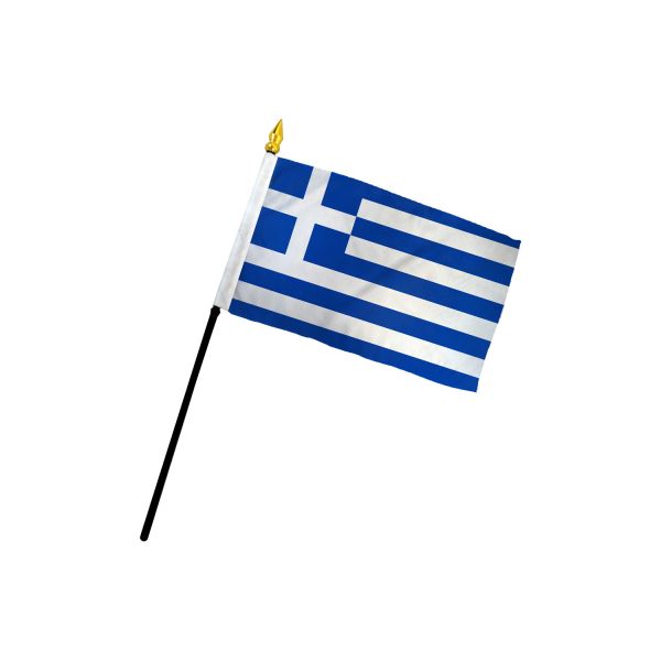 GREECE STICK FLAG 4X6"