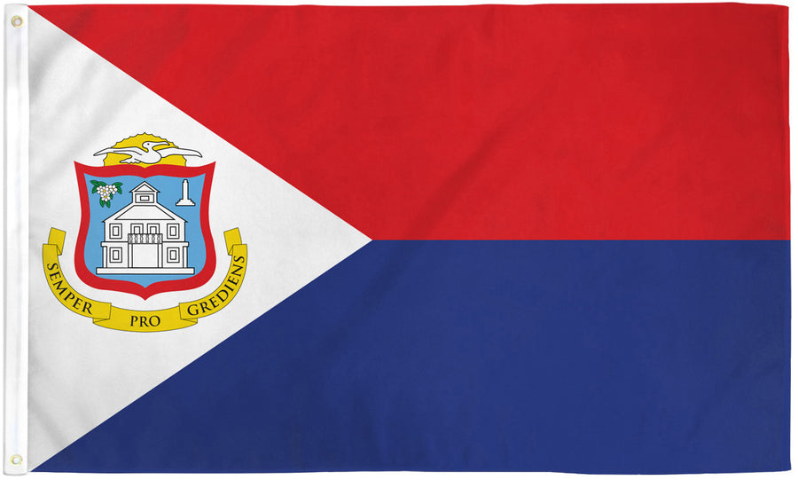 SINT MAARTEN/SAINT MARTIN FLAG POLY 3X5'