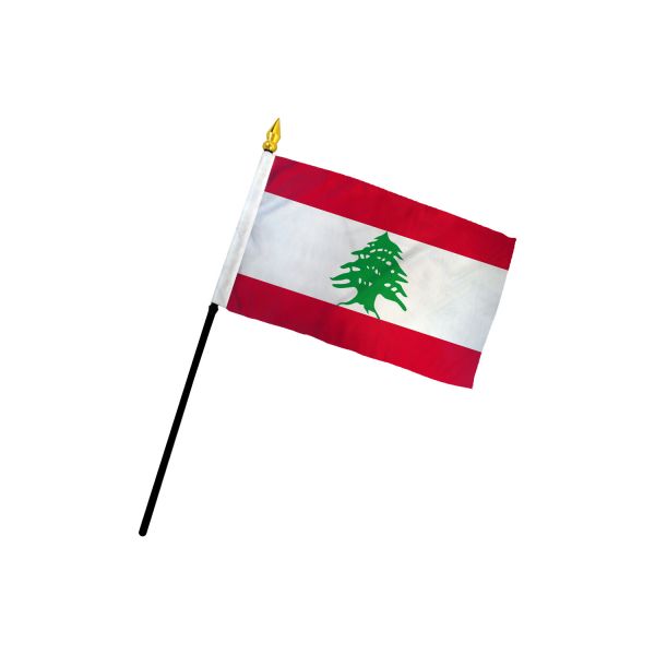 LEBANON STICK FLAG 4X6"