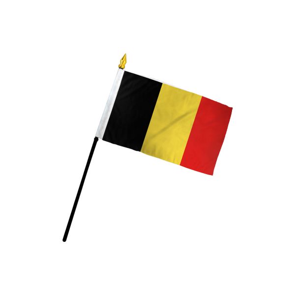 BELGIUM STICK FLAG 4X6"