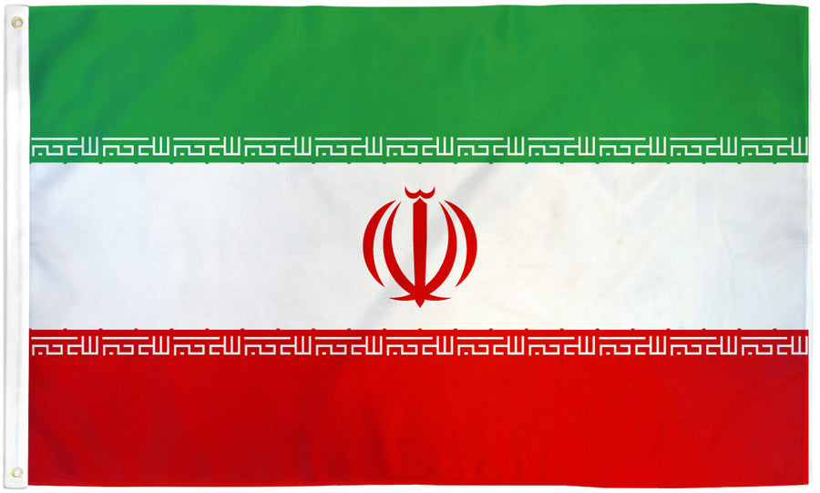 IRAN FLAG POLY 3X5'