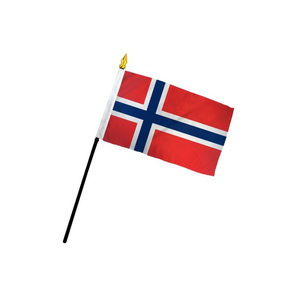 NORWAY STICK FLAG 4X6"