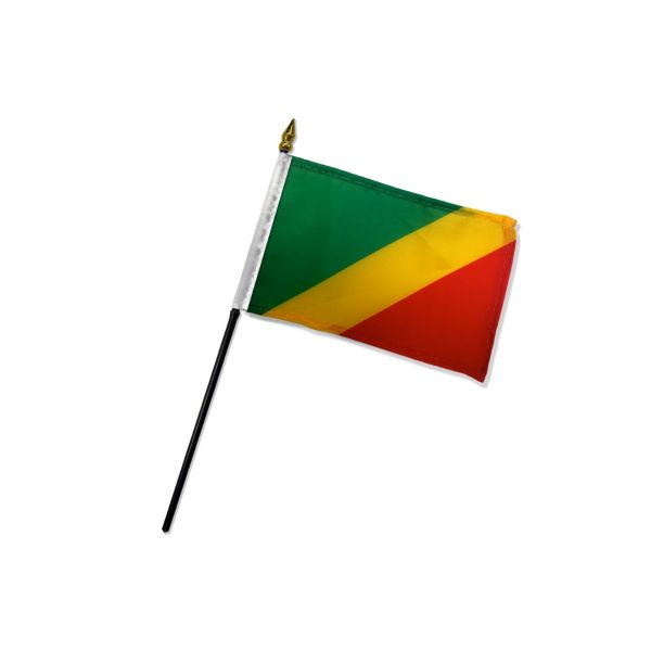 CONGO REPUBLIC STICK FLAG 4X6"