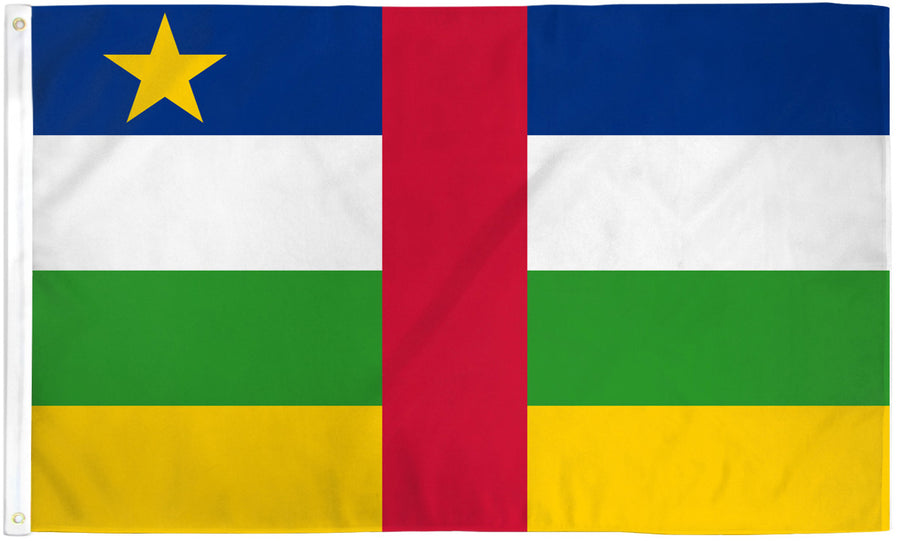 CENTRAL AFRICAN REPUBLIC FLAG POLY 3X5'