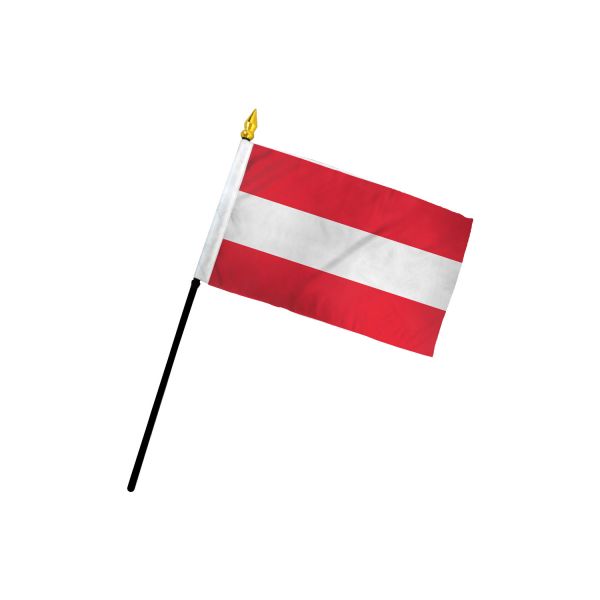 AUSTRIA STICK FLAG 4X6"