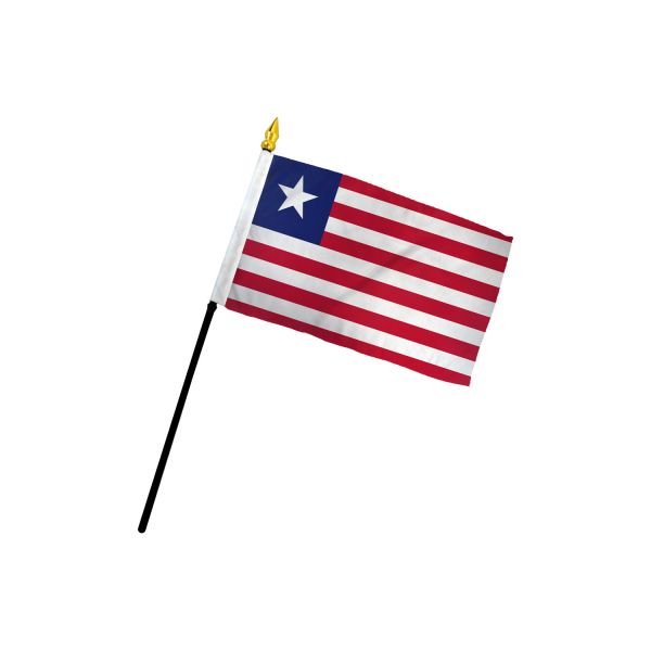 LIBERIA STICK FLAG 4X6"