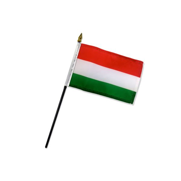 HUNGARY STICK FLAG 4X6"