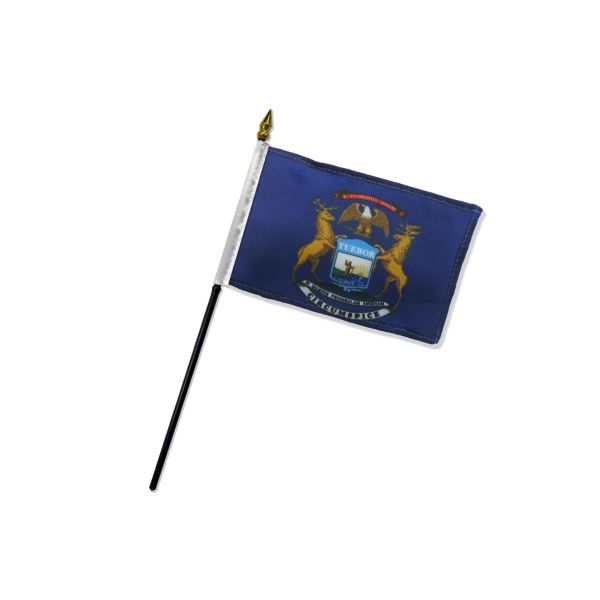 STATE OF MICHIGAN FLAG TABLE TOP FLAG 4X6"