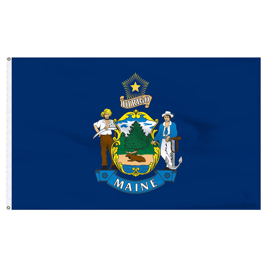 STATE OF MAINE POLY FLAG