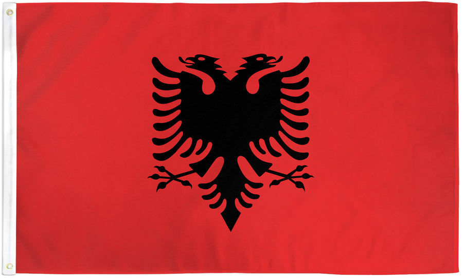 ALBANIA FLAG POLY 3X5'