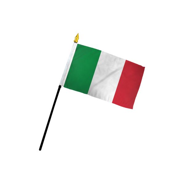 ITALY STICK FLAG 4X6"