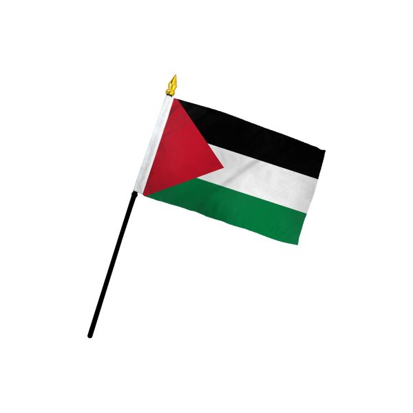 PALESTINE STICK FLAG 4X6"