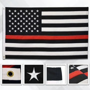 U.S. THIN RED LINE NYLON FLAG 3X5'