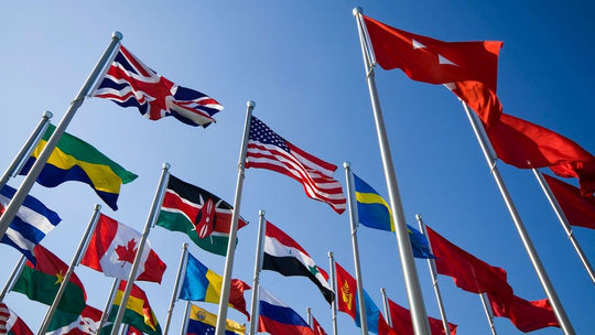Single Poly International Flags