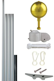 20' Tapered Homesteader Flagpole (All - In - One Package) - Flags Unlimited