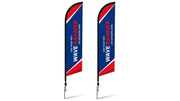 8' Wave Pole Banner Displays Double Sided - Flags Unlimited