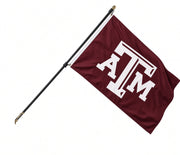 College Fanatics Flagpole Set | Non-Tangle Pole & Licensed NCAA Flag - Flags Unlimited