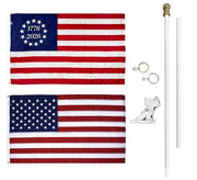 Commemorative Betsy Ross America 250 Flag Kit (Flag, Pole, Bracket) - Flags Unlimited