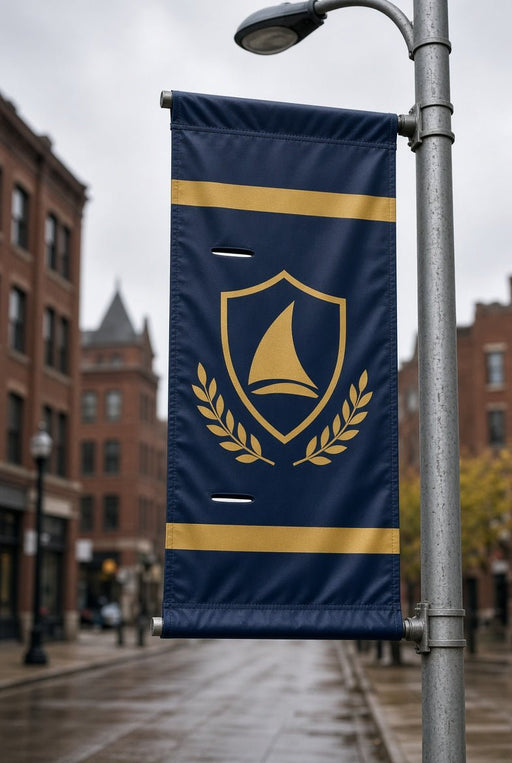 Custom Vinyl Pole Banner | Double-Sided Outdoor - Flags Unlimited