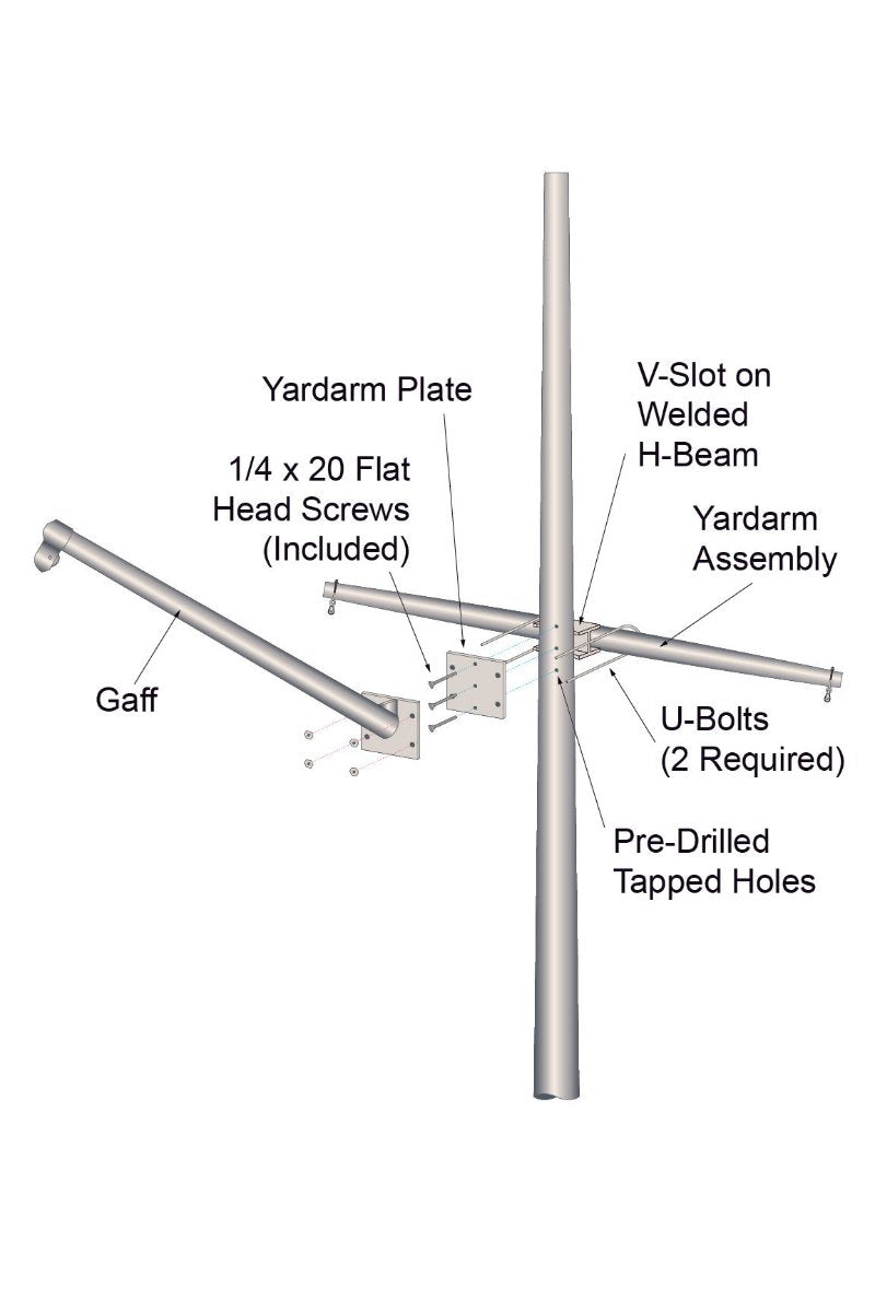 Single Mast Nautical Series w/ Yardarm & Gaff