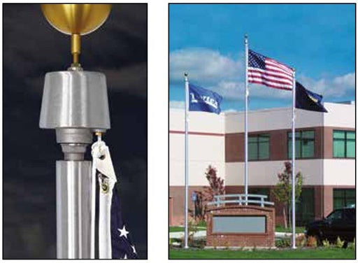 Monarch Series Internal Halyard Flagpoles - Flags Unlimited