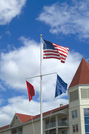 Single Mast Nautical Series w/ Yardarm & Gaff - Flags Unlimited