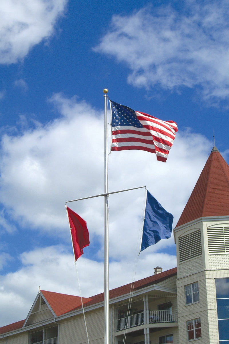 Single Mast Nautical Series w/ Yardarm & Gaff - Flags Unlimited