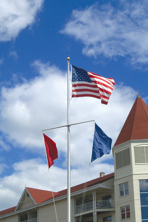 Single Mast Nautical Series w/ Yardarm & Gaff - Flags Unlimited