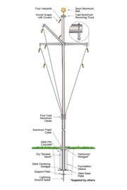 Single Mast Nautical Series w/ Yardarm & Gaff - Flags Unlimited