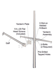 Single Mast Nautical Series w/ Yardarm & Gaff - Flags Unlimited