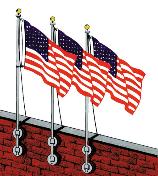 Vertical Wall Mount Flagpole - Flags Unlimited