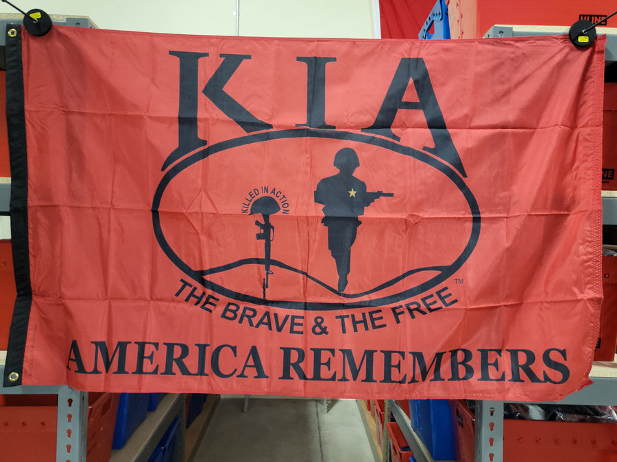 K.I.A. KILLED IN ACTION REMEMBRANCE FLAG 3X5' OUTDOOR NYLON