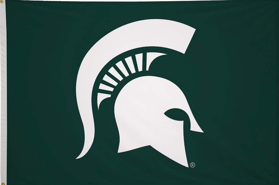 MICHIGAN STATE UNIVERSITY SPARTY HEAD FLAG