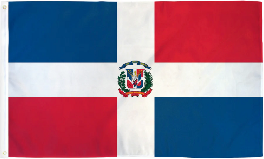 DOMINICAN REPUBLIC NYLON FLAG (2X3' - 6X10')