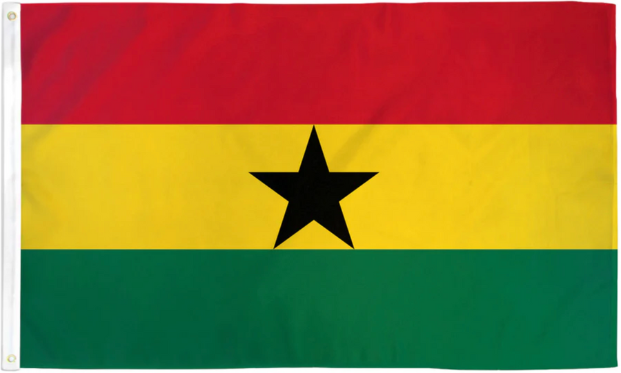 GHANA NYLON FLAG (2X3' - 6X10')