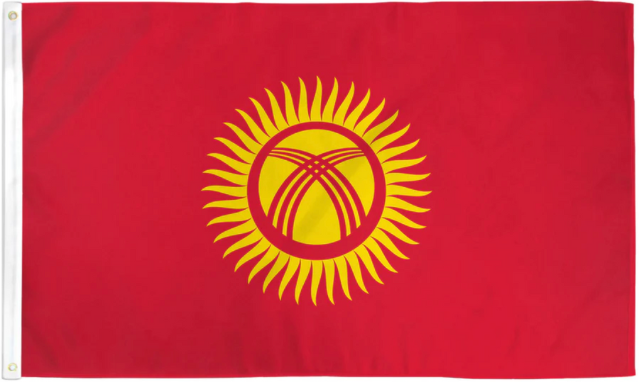 KYRGYZSTAN NYLON FLAG (2X3' - 6X10')