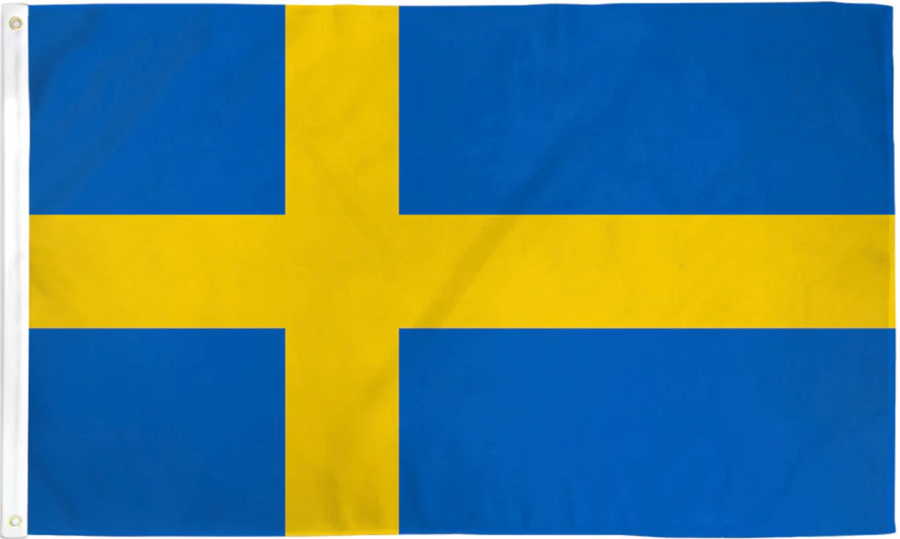 SWEDEN NYLON FLAG (2X3' - 6X10')