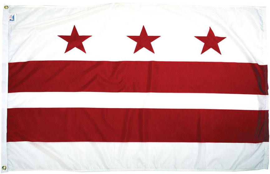 WASHINGTON DC/DISTRICT OF COLUMBIA NYLON FLAG