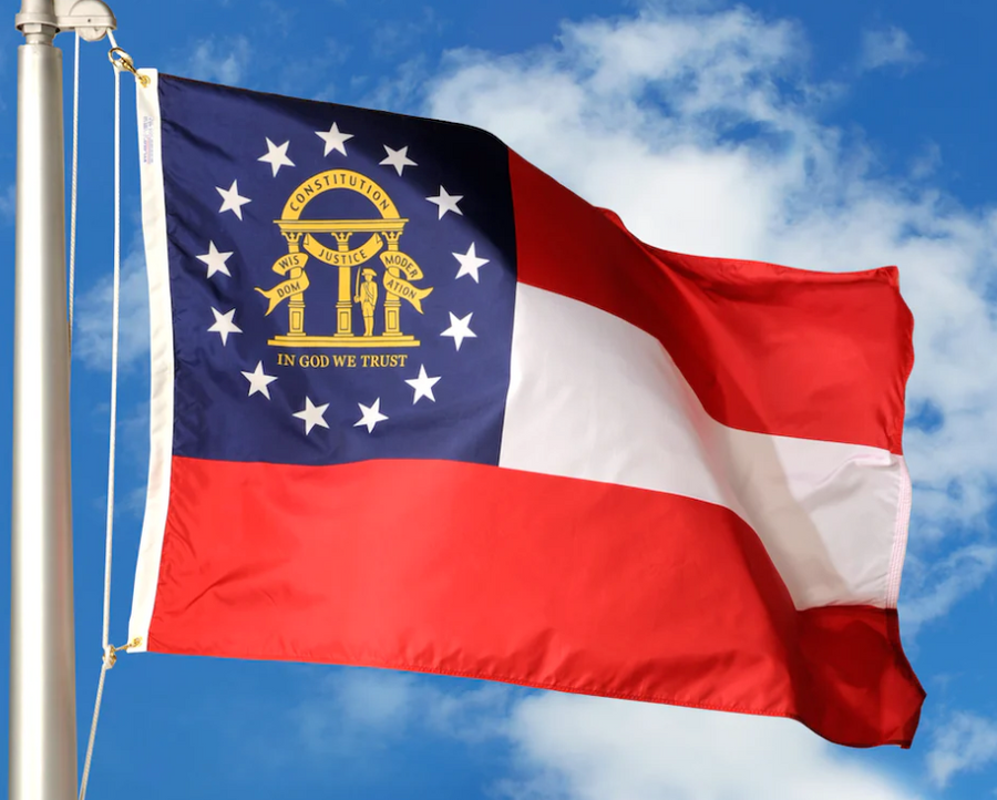 STATE OF GEORGIA NYLON & POLY-EXTRA FLAGS