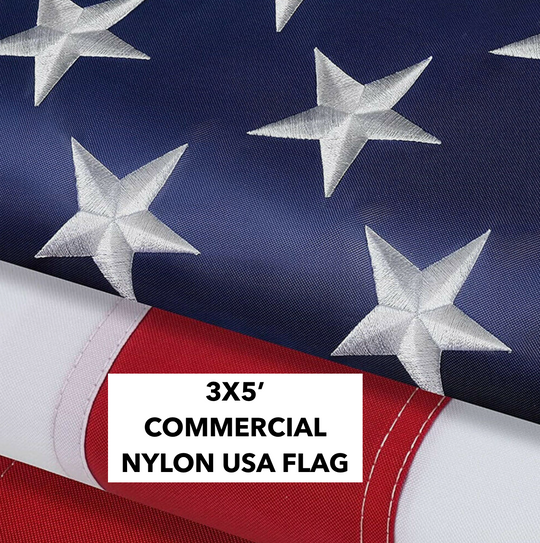 6' SPINNING FLAGPOLE & BRACKET WITH USA FLAG