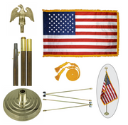 Oak Flagpole Display Kit