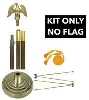 Oak Flagpole Display Kit
