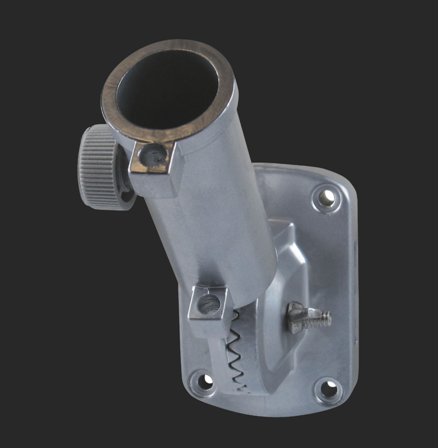 Adjustable Aluminum Flagpole Bracket | White | Silver | Black